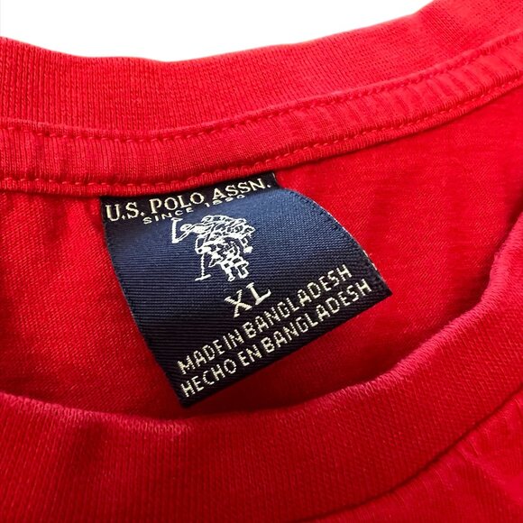 US Polo Assn T Shirt - Men's Size XL - Red - Picture 2 of 4